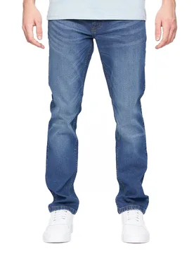 Svelte Jeans Mens (Slim Fit) - Blue - Size 32w/30l - Crosshatch - FashionsVida