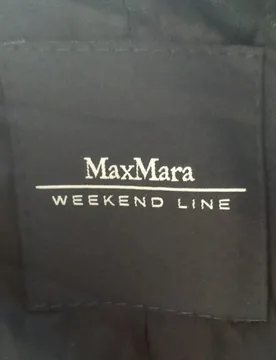 Weekend Black & Beige Jacquard Coat - MaxMara - FashionsVida