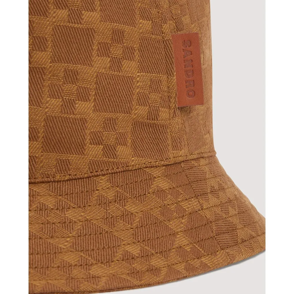 Sombrero de hombre de algodón con parche de cuero - sandro - FashionsVida