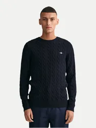 Pullover mit Zopfmuster Blau XL