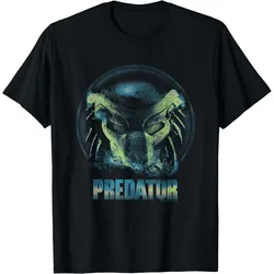 Retro Predator Big Face 0412 Sci-Fi Gift T-Shirt Alien Monster hunter printed Short Sleeve Graphic clothes All size tops S-6XL