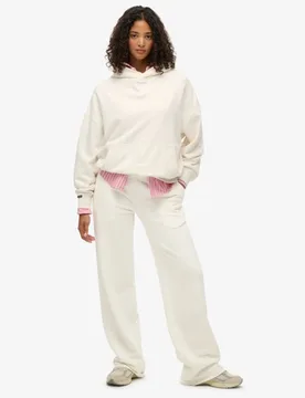 Superdry Damen Studios Joggers White - Größe: 38 - 64.99 - FashionsVida