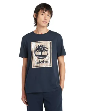 T-shirt à Manches Courtes Stack Logo Camo Dark Sapphire M
