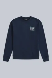 Jonah' Mens Cromer Regional Sweatshirt Cotton Casual Comfy Pullover Navy - Size Medium