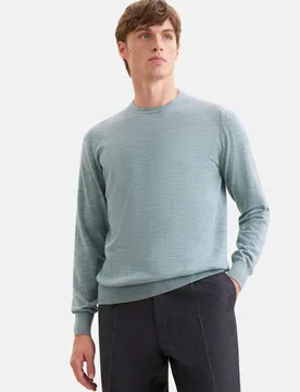 Regular Pullover Uni Grün M - Seidensticker - FashionsVida