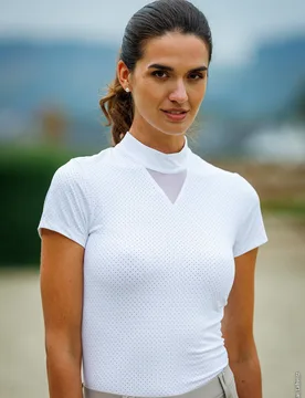 Schockemöhle Sports Damen Turniershirt SP LEA STYLE optical white M - Schockemohle - FashionsVida