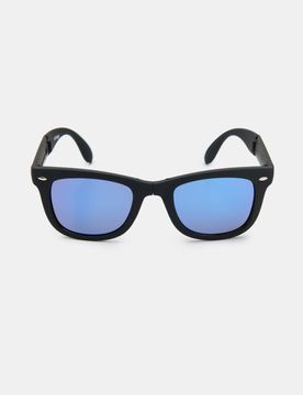 Occhiali da sole pieghevoli con lenti blu - nero