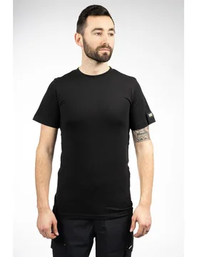 Essentials Short-Sleeve Cotton Mens Black - Size Medium - Caterpillar - FashionsVida