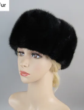 Luxury Winter Unisex Top Real Mink Fur Bomber Hat Genuine Marten Head Warm Black/Brown Caps Best Gift For parent Gorras - Aliexpress - FashionsVida