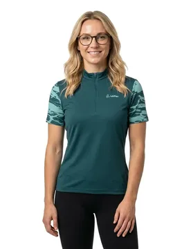 Maglia A Maniche Corte Luna Half Zip Forest - Loeffler - FashionsVida