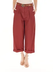 Dixie Pantalone wide leg MATTONE S
