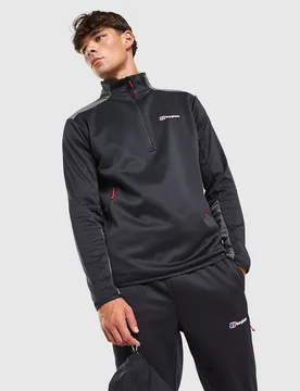 Lonnen Poly 1/2 Zip Top - Herren, Schwarz - male - Size: XS - Berghaus - FashionsVida