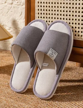 Pantuflas de casa para hombres, cómodas, ligeras, antideslizantes y transpirables, con punta abierta, para primavera/otoño, estilo de pareja, adecua - Shein - FashionsVida
