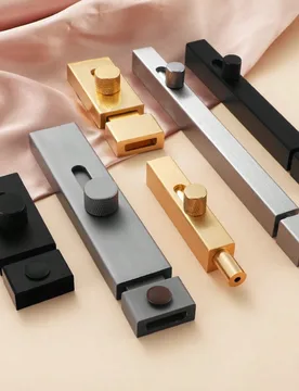 Pieza Cerrojo de puerta de aleación de aluminio, cerradura de perno para puerta corrediza montada en superficie, gancho de puerta engrosado, adecuado - Shein - FashionsVida