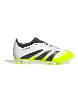 Scarpe da calcio bianche con dettagli giallo fluo Predator Club FG/MG J 36⅔