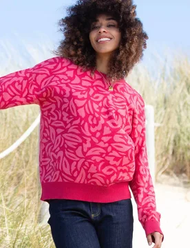 Women's Piddletrenthide Knit Jumper Rosey in Pink Size: XS - Pink - Size: XS - Kite - FashionsVida