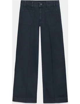 Vaquero culotte de mujer de talle alto con bolsillos - Noon - FashionsVida