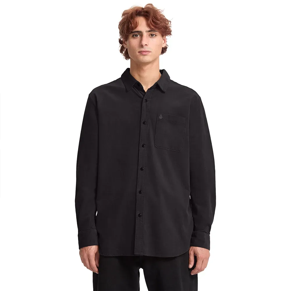 Camicia A Maniche Lunghe Zander Asphalt Black S - Volcom - FashionsVida