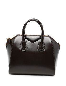 Cm x 26 cm x 13 cm Mini Calf Leather Shoulder Bag with Gold-Tone Hardware