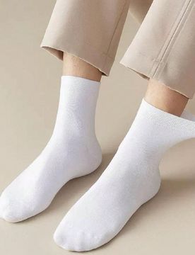 Pares de calcetines de marinero de unicolor para hombre para otoño e invierno, calcetines casuales de negocios y deportivos - Tallas europeas/estadou