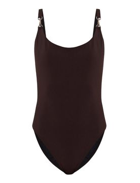 Costume intero nero con schiena scollata