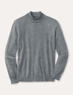 Stehbund-Pullover Merino Extrafein, , Farbe Grau, 50, reine, extrafeine Merinowolle temperaturausgleichend Herren - Walbusch - FashionsVida