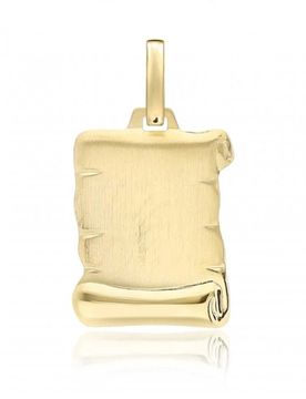 Ciondolo Pergamena Personalizzabile Oro Giallo GL102430