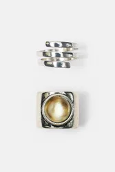 Pack Of Stone Rings (Size: )