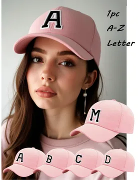 Pieza Gorra de béisbol ajustable con 26 letras, sombrero casual transpirable unisex, adecuado para uso en interiores y exteriores en primavera y vera - Shein - FashionsVida