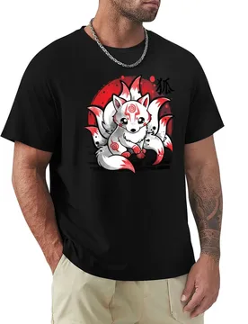 Nine tailed fox spirit T-Shirt Large Size Casual Short Sleeve Top - Aliexpress - FashionsVida