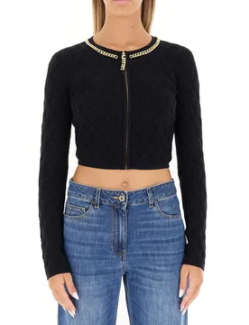 Cardigan cropped NERO 44 - Elisabetta Franchi - FashionsVida