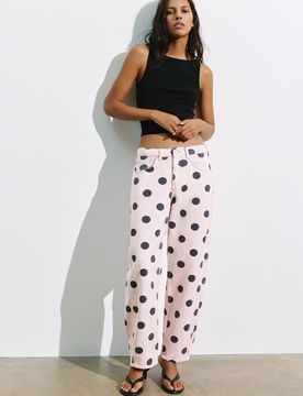 Jeans A Barile A Pois