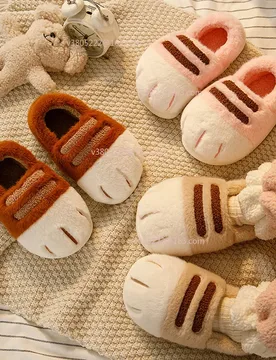 New Adorable Slippers Women's Home Shoes Non Slip Furry Mules Female Fashion Warm Fluffy Slides Outdoor Slippers luxury scarpe - Aliexpress - FashionsVida