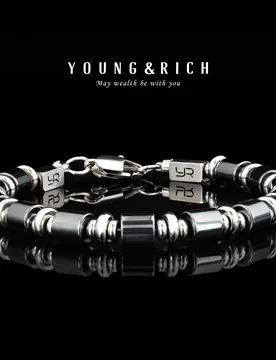 Men's Hematite Bracelet: Retro Chic, Minimalist Design, Cuban Chain Link, Niche Luxury Accessory - Aliexpress - FashionsVida