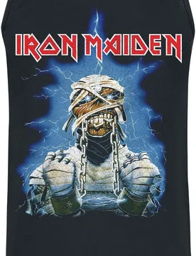 Tank-Top - Powerslave World Slavery Tour 1984-1985 - S - für Männer - Größe S - schwarz - Lizenziertes Merchandise! - Männer - male - Iron Maiden - FashionsVida