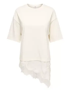 JDYALMA 2/4 LACE DETAIL T-SHIRT JRS female
