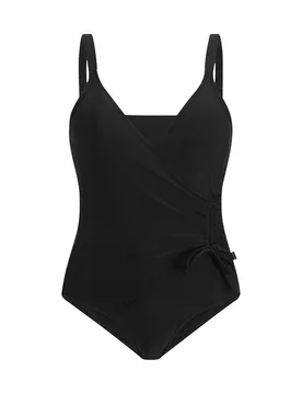 Womens/ladies Baylenne Plain One Piece Swimsuit (Black) - Size 16 Uk - Regatta - FashionsVida