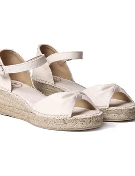 Pons Sandales Compensées En Sparte Bilma-l Off White EU 42