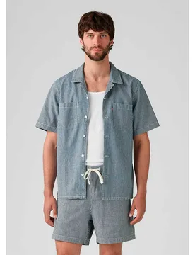 Chemise à Manches Courtes The Standard Camp Indy Mid Wash Stripe S - Levi´s ® - FashionsVida