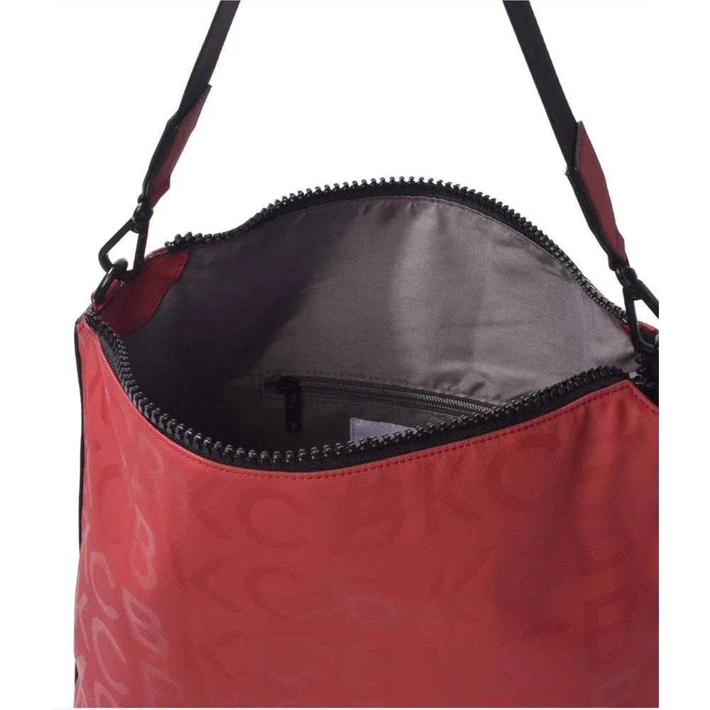 Bolso de hombro Stamp color burdeos - Kcb - FashionsVida