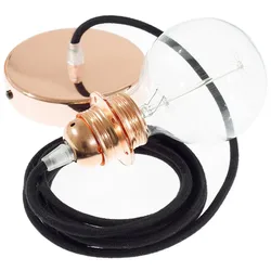 Cables Lampe Suspendue Pendel Pour Abat-jour Rc04 50 Cm Black / Copper One Size