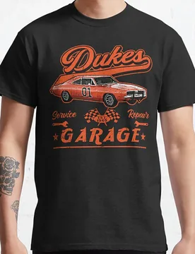 Dukes Garage" Graphic Vintage Car Design T-Shirt 100% Cotton O-Neck Short Sleeve Summer Casual Mens T-shirt Streetwear - Aliexpress - FashionsVida