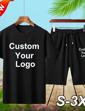Men Fashion Custom Your Logo Soft Comfortable Breathable Summer Suit High Quality T Shirts + Shorts Suit Sports Jogging Set - Aliexpress - FashionsVida