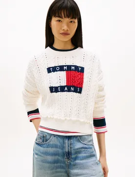 TJW GMD CABLE FLAG SWEATER female