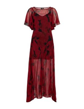 Maxi-Kleid Damen Ziegelrot 40 Damen