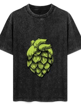 Heart Shaped Hops green T-Shirt Basic Simple Design Short Sleeve Shirt - Aliexpress - FashionsVida