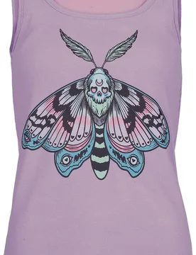 Top - Creepy Pastels Top with 2in1 Optic - S bis XXL - für Damen - Größe L - flieder - Frauen - female - Full Volume by EMP - FashionsVida