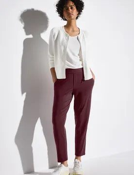 Jersey-Hose im Loose Fit female Rot