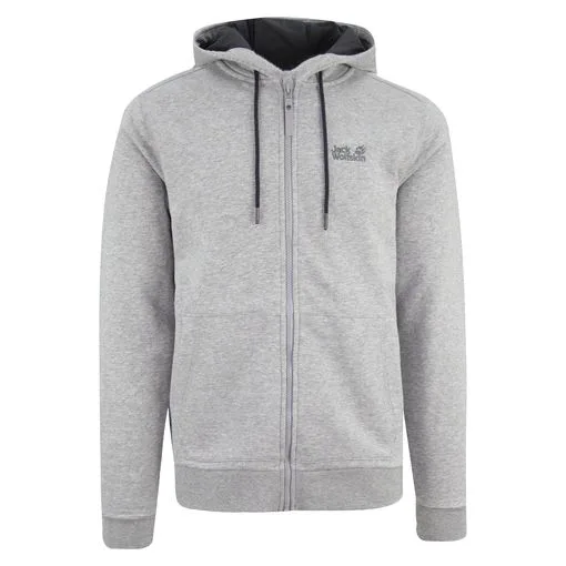 Logo Mens Grey Track Jacket - Size Medium - Jack Wolfskin - FashionsVida