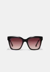 Quadratische Cateye-Brille mit Kunststoffgestell Braun OS